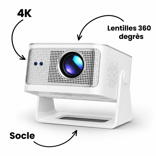CinéMood™ – Vidéo projecteur Full HD 1080P Focale Courte Lentille 360°
