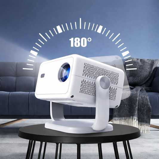 CINÉMOOD™ – Vidéoprojecteur Android 11 Rotatif 360° | Full HD 1080P | Wi-Fi 6 & Bluetooth 5.2