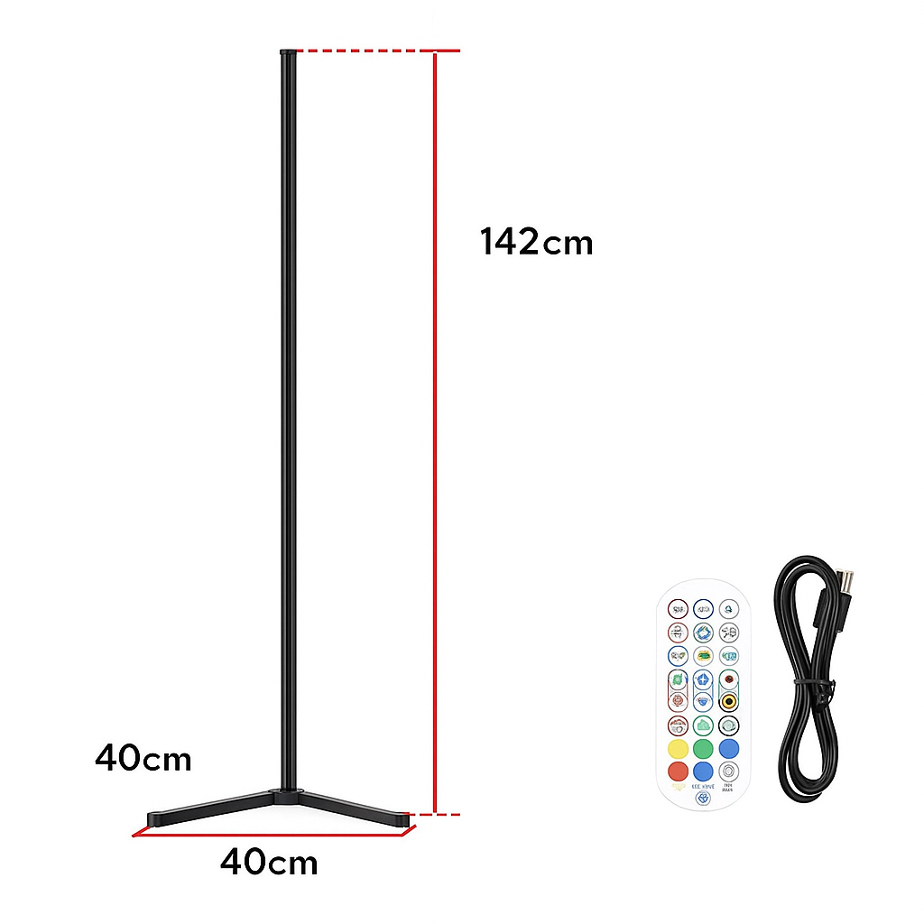 Lampe sur Pied RGB Télécommande Changement de Couleur | CinéMood