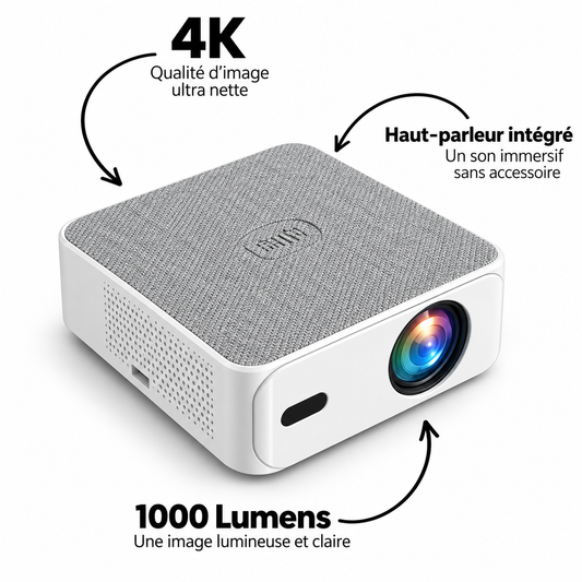 CinéMood™ – Mini Vidéo projecteur Portable 4K Écran Géant Android